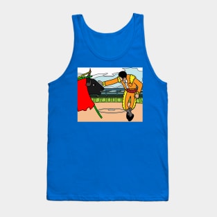 Arena Bullfight Torero Bull Tank Top